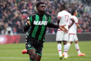 AC Milan wants Sassuolo midfielder Alfred Duncan- Reports