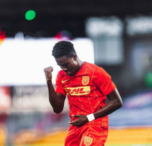 Ghanaian forward Ernest Nuamah scores to seal 3-2 win for FC Nordsjaelland against FC Copenhagen