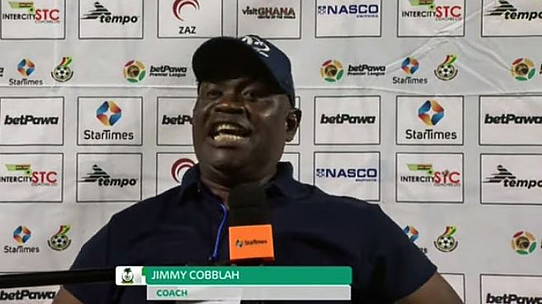 Referee won the game for Nations FC - Great Olympics coach Jimmy Cobblah