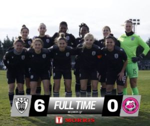 Black Princesses forward Sharon Sampson nets brace and provides an assist on PAOK FC Ladies debut