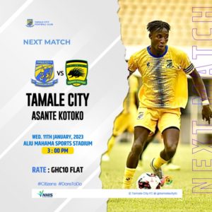 2022/23 Ghana Premier League Week 12: Tamale City v Asante Kotoko preview
