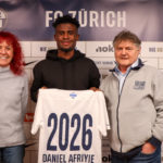 Andre Ayew congratulates Daniel Afriyie Barnieh on his move to FC Zurich