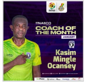 2022/23 Ghana Premier League: Bechem United trainer Kasim Ocansey Mingle wins’ coach of the month for January