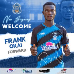 Kotoku Royals strengthen squad with the signing of attacker Frank Okai