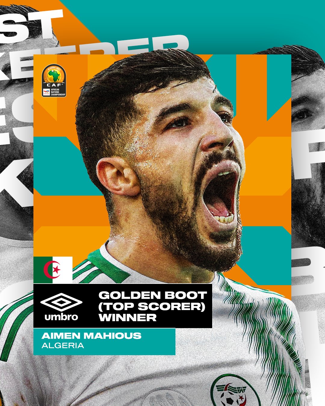 CHAN 2022: Algeria star Aymen Mahious wins golden boot award