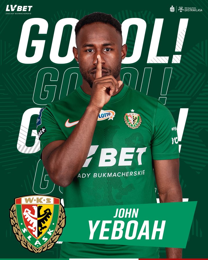 Video: Watch John Yeboah's goal against Pogoń Szczecin