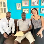 Former Ghana U20 coach Sellas Tetteh receives donation from Black Stars captain Andre Ayew