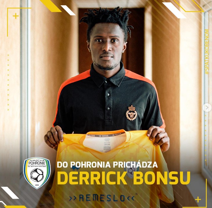 Derrick Bonsu joins Slovakian side FK Pohronie on loan