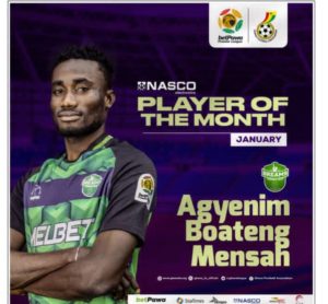 Dreams FC forward Agyenim Boateng wins Ghana Premier League Player of the Month for January
