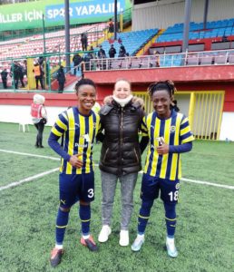 Black Queens coach Nora Hauptle visits duo Alice Kusi and Doris Asiamah in Turkey