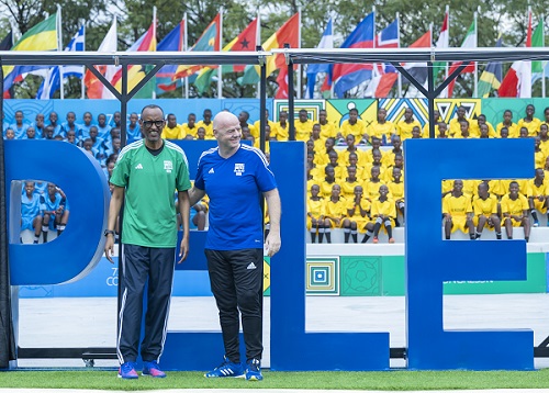 FIFA boss Gianni Infantino unveils his first 'Pele' Stadium in Rwanda