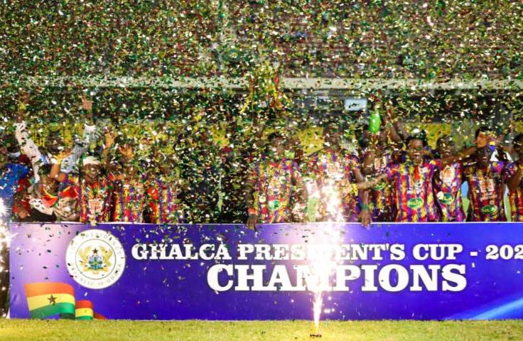 VIDEO: Hearts of Oak celebrate after winning back-to-back President’s Cup
