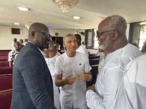 Ghana FA boss Kurt Okraku attends Chris Hughton’s late father’s memorial service in Accra