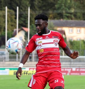 Ghanaian winger Winfred Amoah provides an assist for a goal to help Kapfenberg to beat Admira 2-0