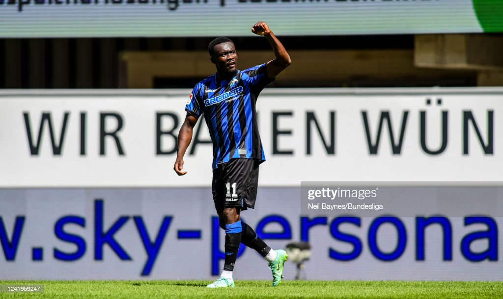 Sirlord Conteh scores in Paderborn's heavy win against Braunschweig