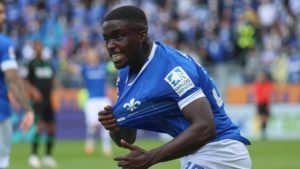 Ghana attacker Braydon Manu scores to inspire Darmstadt to a 2-1 win over Karlsruher SC