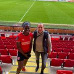 Nora Hauptle visits Charlton Athletic's Freda Ayisi as part of her ongoing player monitoring