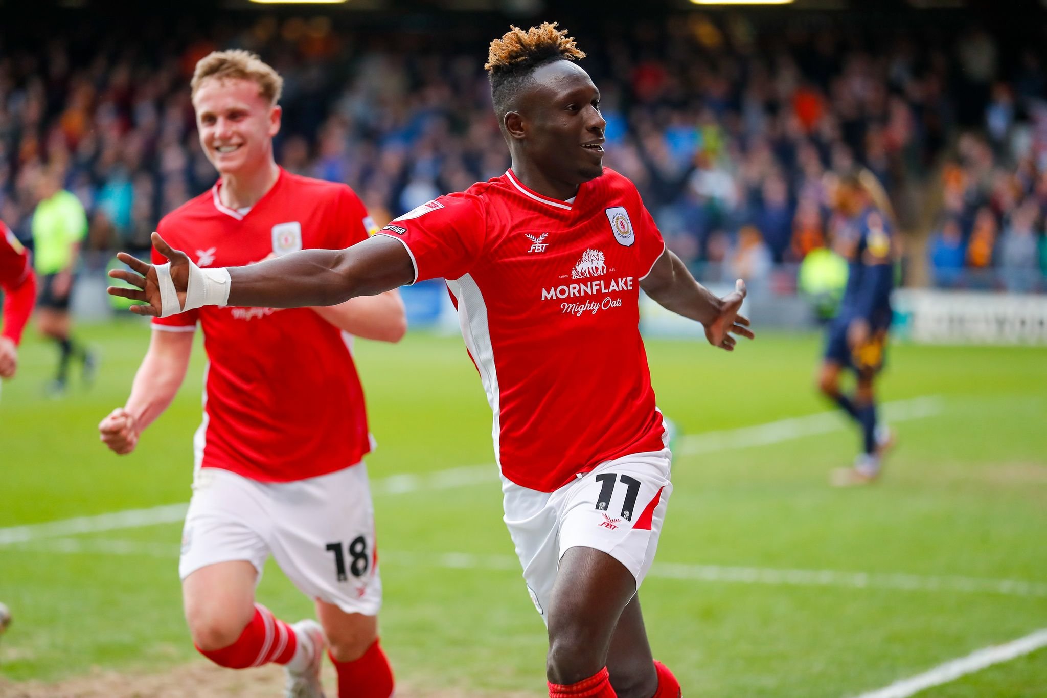 Ghanaian striker Daniel Agyei kicks off Leyton Orient's EFL Cup triumph over Newport County