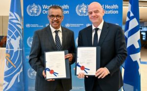 FIFA and the World Health Organization extend collaboration