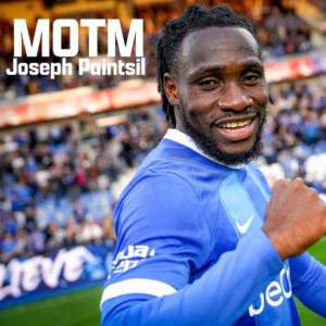 In-form Ghana winger Joseph Paintsil named Man of the Match in Genk's win over Club Brugge