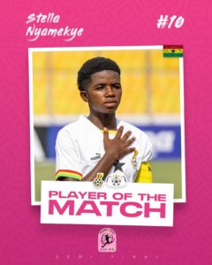 WAFU B U20 Girls Cup: Black Princesses’ captain Stella Nyamekye named PoTM after win over Burkina Faso 