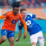Ghana's Isaac Atanga scores for Aalesund FK against Stabæk