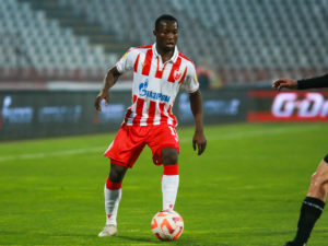 Ghana winger Osman Bukari plays full throttle for Red Star Belgrade in narrow defeat to RB Leipzig