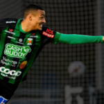 Simon Adjei Karlsson scores for AFC Eskilstuna against Östersunds FK