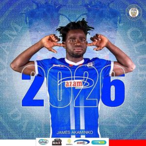 Ghanaian midfielder James Akaminko signs 2-year contract extension deal with Azam FC in Tanzania