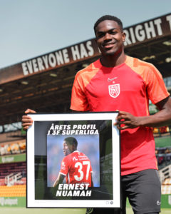 Ghanaian sensation Ernest Nuamah bags three top awards after stellar campaign in Denmark
