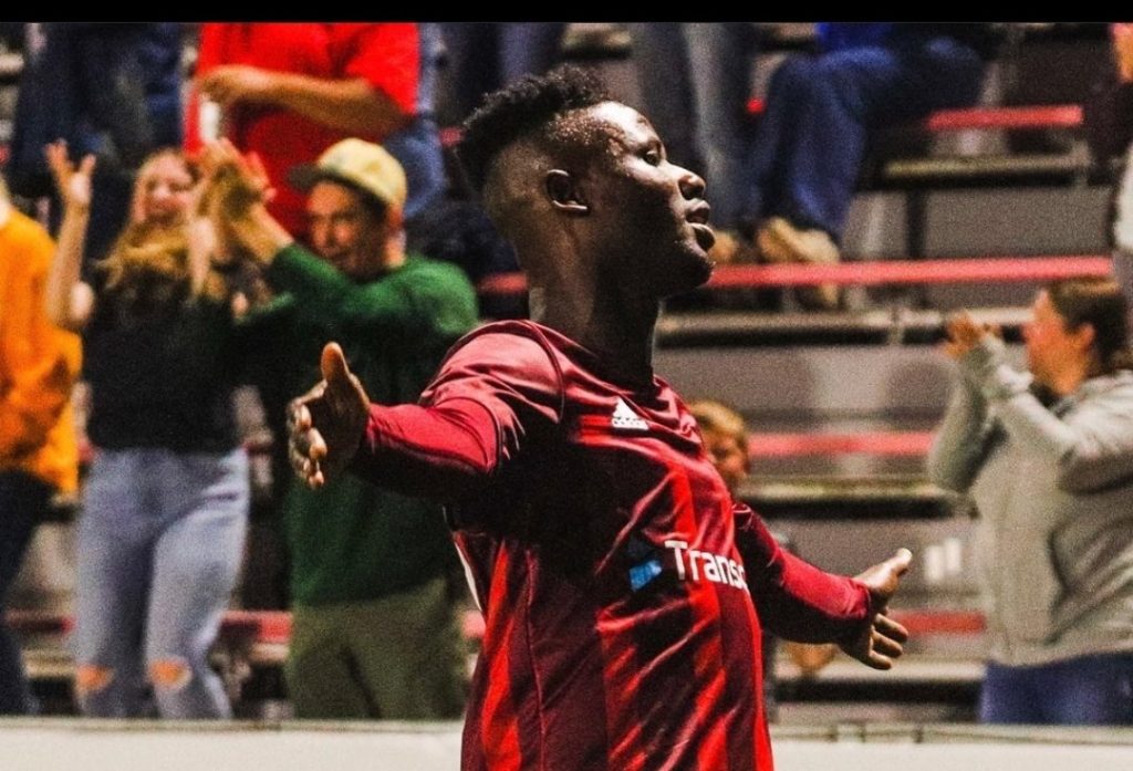 Ropapa Mensah scores for Chattanooga Red Wolves SC against Northern Colorado Hailstorm FC