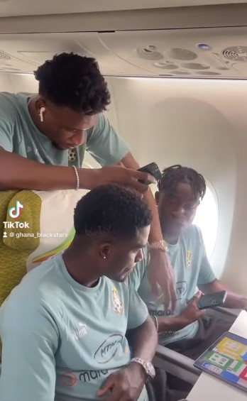 Videos: Watch Black Stars players in flight fun enroute to Antananarivo