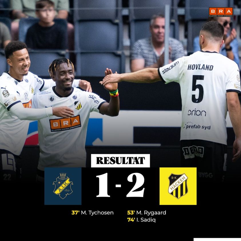 Ghana's Ibrahim Sadiq scores winning goal for Häcken against AIK