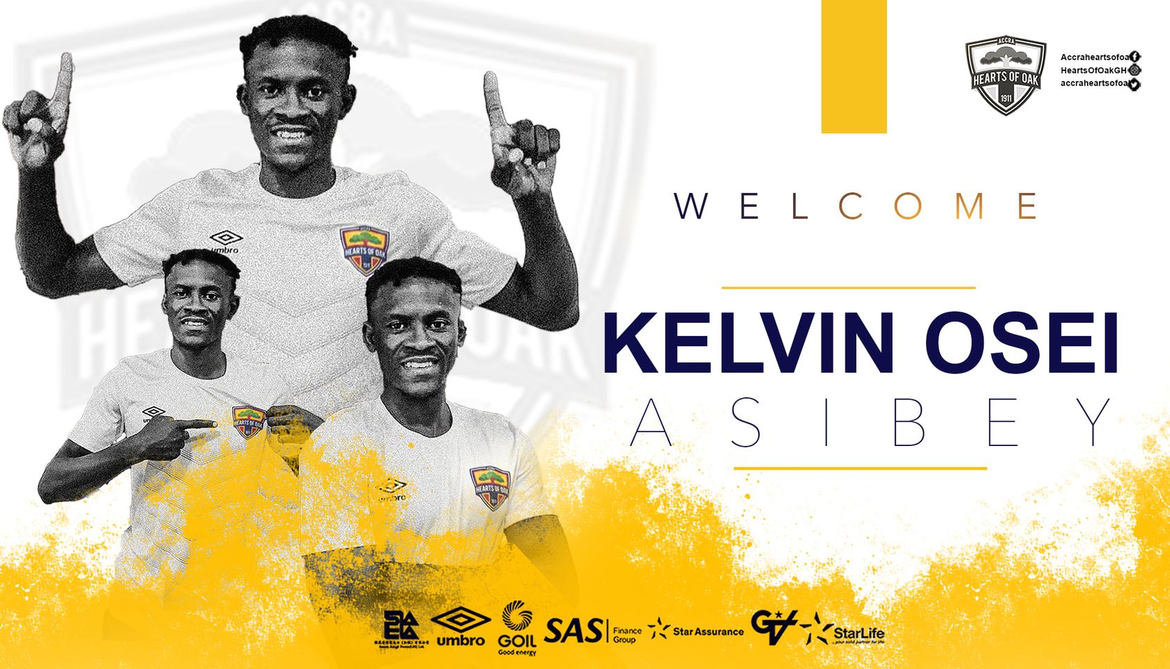Official: Kelvin Osei Asibey joins Accra Hearts of Oak