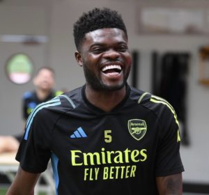 Injured Thomas Partey expected to return to Arsenal training in October