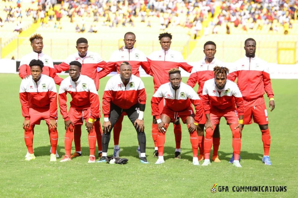 Asante Kotoko's starting XI Gold Stars game is announced by coach Narteh Ogum