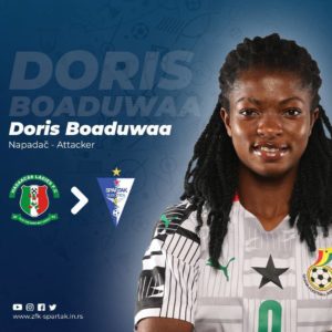 Black Queens attacker Doris Boaduwaa joins Serbian side ZFK Spartak Subotica