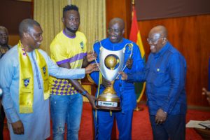PHOTOS: Medeama presents Ghana Premier League title to President Akufo-Addo