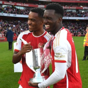 Thomas Partey partners Rice in midfield as Eddie Nketiah captains Arsenal to win Emirates Cup