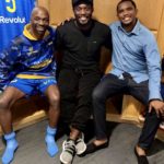 Ghana icon Michael Essien reconnects with ex-Chelsea mates Samuel Eto'o and Claude Makelele at Game4Ukraine