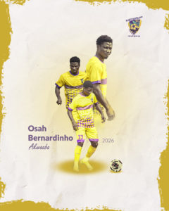 I will work hard  with my Medeama SC teammates to bring joy to the fans – New signing Osah Bernardinho pledges