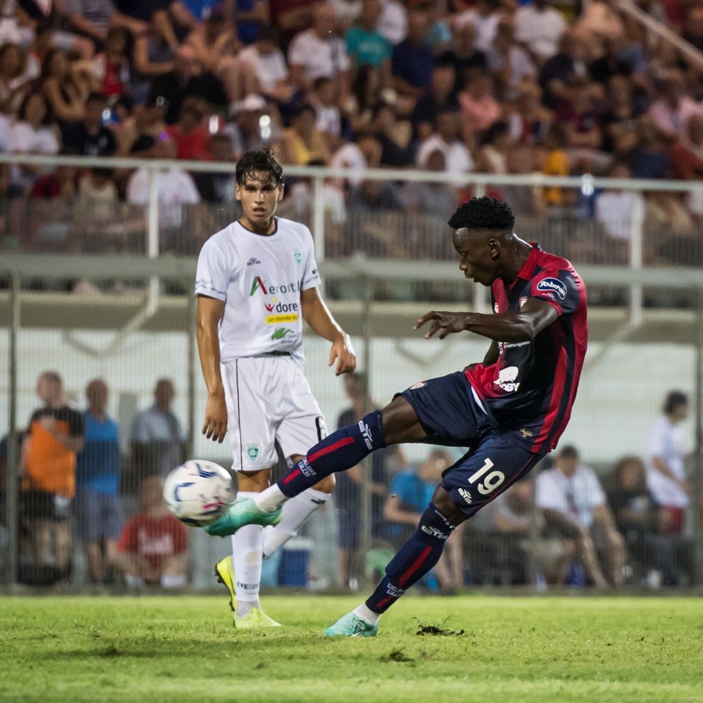 Ghanaian youngster Ibrahim Sulemana features for Cagliari in home defeat to Inter Milan