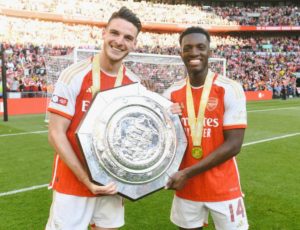 Arsenal forward Eddie Nketiah hungry for more trophies after Community Shield triumph over Manchester City