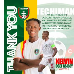 Thank you for helping me reach my potential – Kelvin Osei Assibey bids Eleven Wonders farewell after Hearts of Oak switch