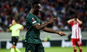 Ghana striker Kwabena Owusu scores to help Ferencváros to beat FK Čukarički 3-1