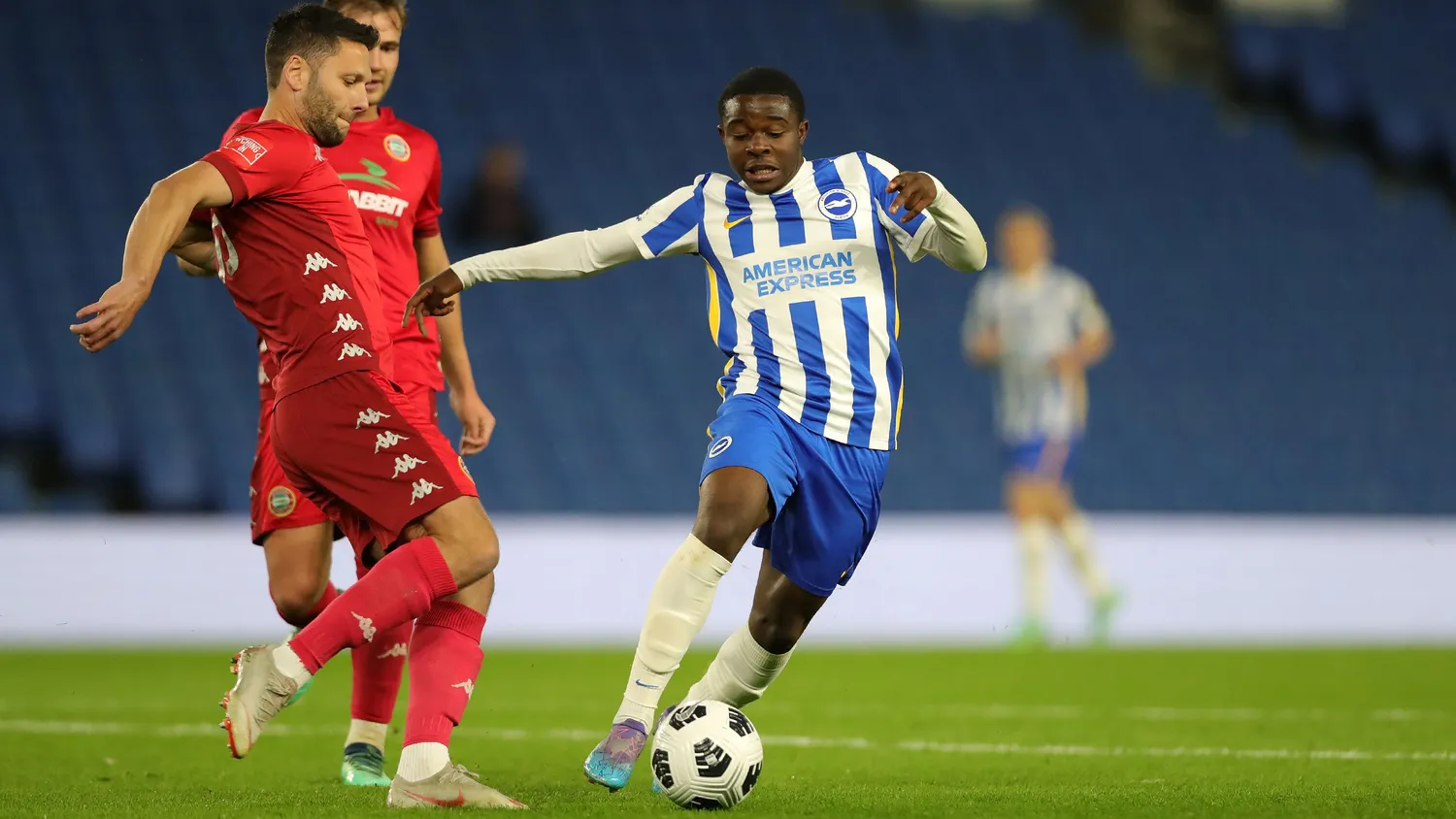 Ghanaian youngster Benicio Baker-Boaitey scores for Brighton U-21 against Aston Villa