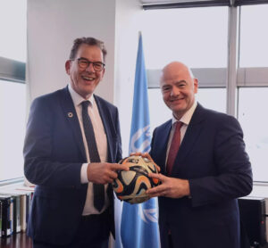 FIFA and United Nations Industrial Development Organization meet to discuss collaboration opportunities