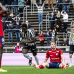 Ghana's Kofi Fosuhene Asare scores for Landskrona BoIS against Östers IF
