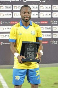 Former GPL topscorer Yaw Annor named Man of The Match award in Ismaily win over Al Ittihad