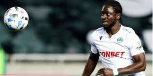 Ghanaian forward Ernest Asante scores for Doxa Katokopia in defeat against AEZ Zakakiou